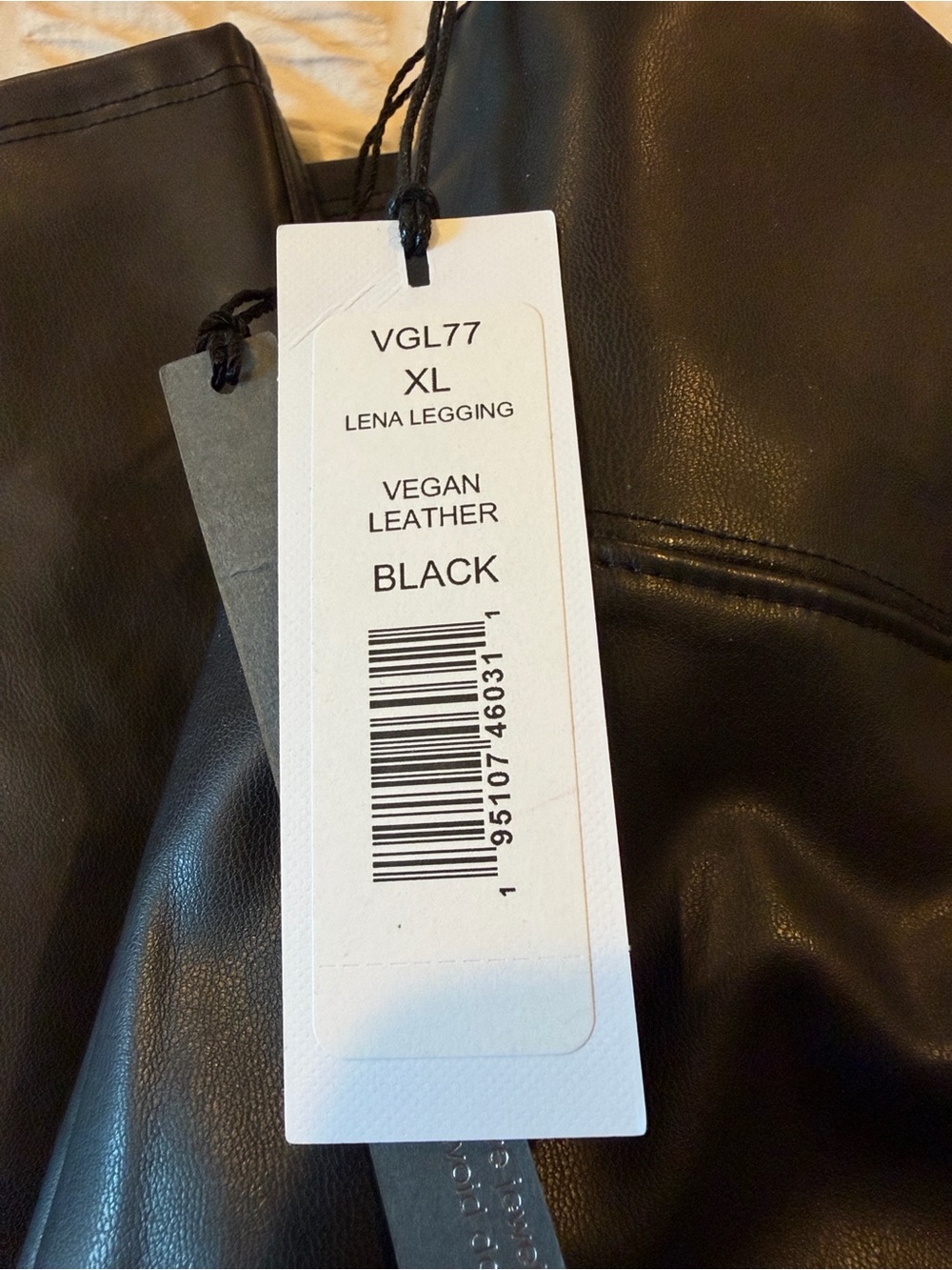 Michael Stars Vegan Leather Black Leggings - Picture 2 of 6